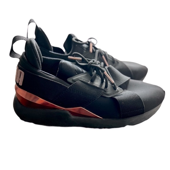 AUTHENTIC Puma Muse Metallic Puma Black Rose Gold Gym - Picture 5 of 7